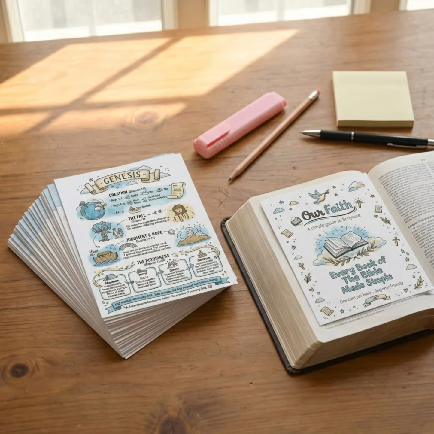 Pre-Made Bible Journaling Note Cards