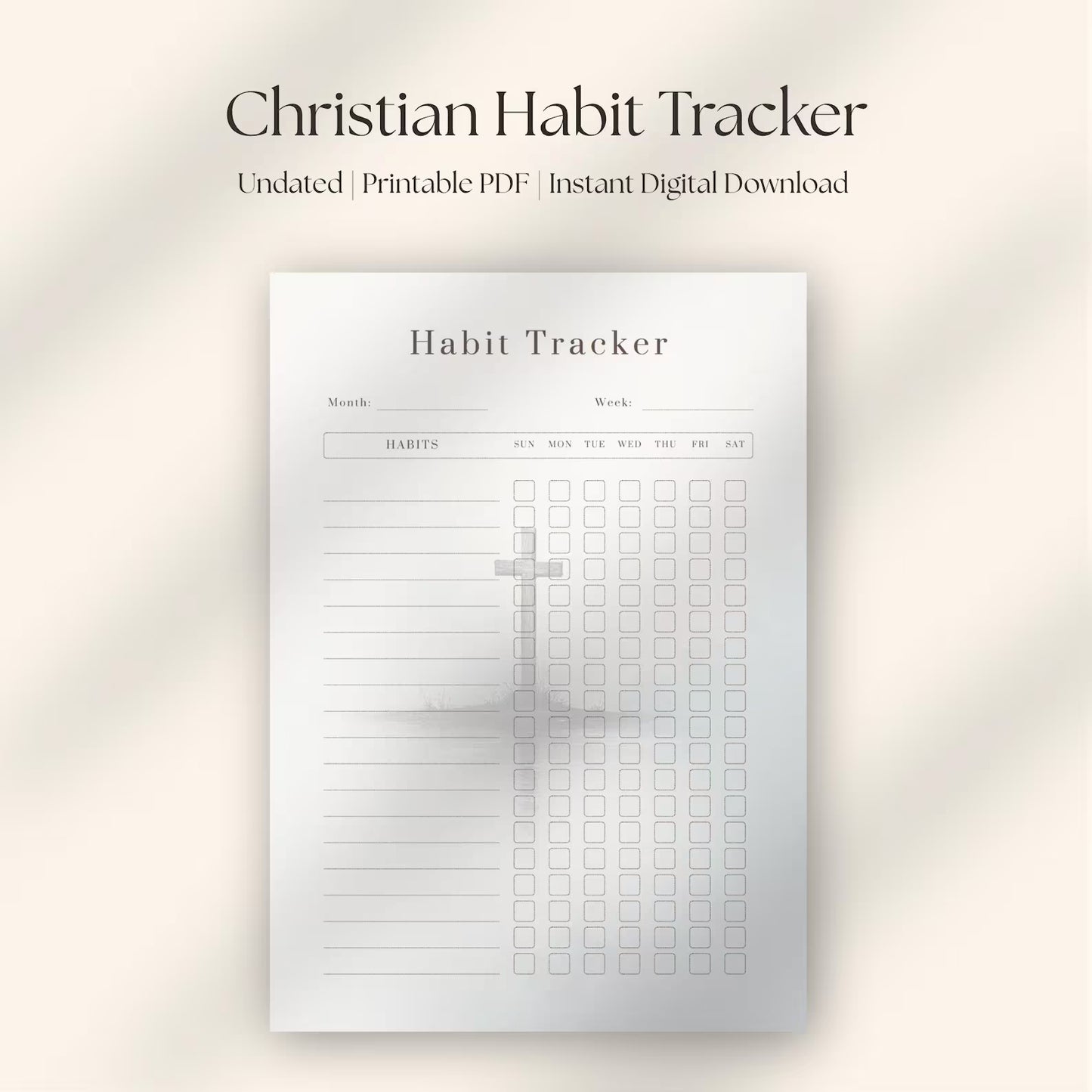 Christian Habit Tracker [Printable PDF]